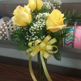 3 Yellow Roses