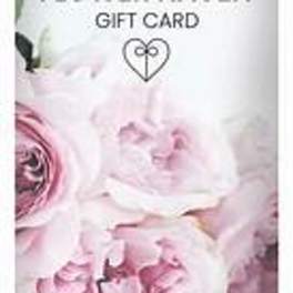 Flower Haven gift card with pink floral artwork