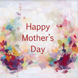 Happy Mother’s Day message on a colorful abstract floral-style background