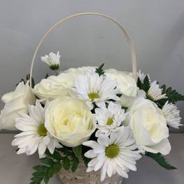 Pristine Rose Basket