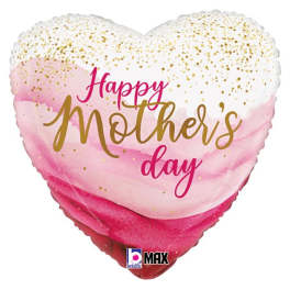 18" Pretty Pink Happy Mothers Day Balloon