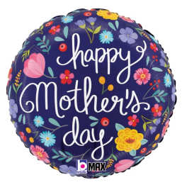 18" Happy Mothers Day Floral Folk Balloon