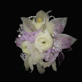 Shades of Purple, Lavender & White Prom Corsage