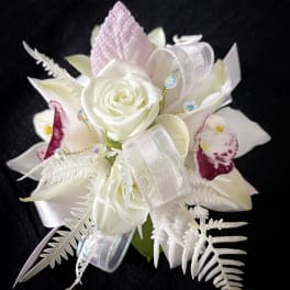 Prom Corsage with Dried Flower Elements