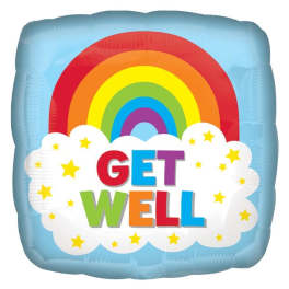17" Get Well Rainbow Balloon