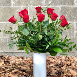 Red Roses in a Vase