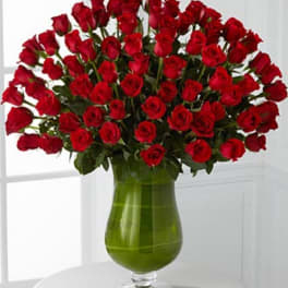 6-DZ ROSES Luxury Rose Bouquet - 72 Premium Long-Stemmed Roses-VASE () INCLUDED