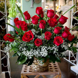 Flower Talk's Beautiful Roses Basket
