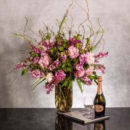 Captivating Lilacs and Peonies - Enchanting Blossoms Display
