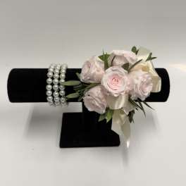 Preserved Blush Pink Spray Rose Corsage