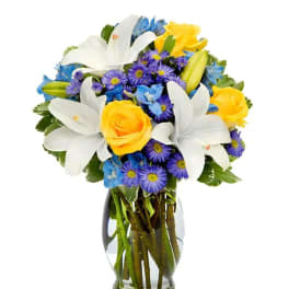 The Bright Blue Skies Bouquet