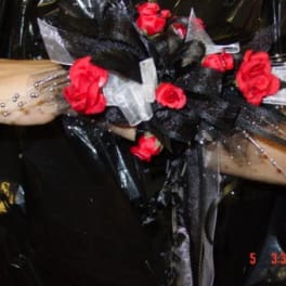 Black & Red Wrist Corsage