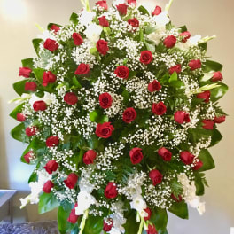 #108 Classic Red Rose Spray