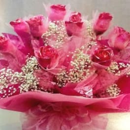 Hong Kong Style Roses - Hot Pink