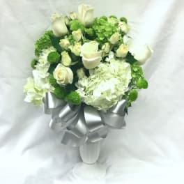 SHINING ON ARRANGEMENT IN CEMETERY CONTAINER [TT-ANC79]