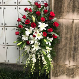 Lily and Rose Tribute Spray