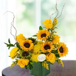 Modern Sunflower Arrangement