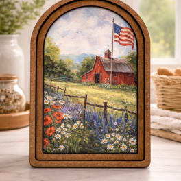 Patriotic Farm Framed Art