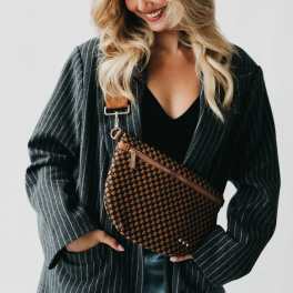 Black/Brown Leather Bum Bag