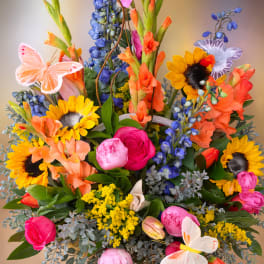 Whimsical Butterfly Garden Basket