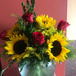 Sunflowers & Roses