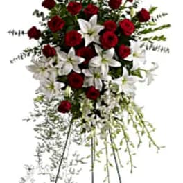 Lily and Rose Tribute Spray