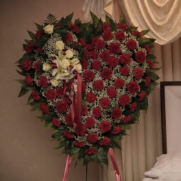 Heart of Red Carnations