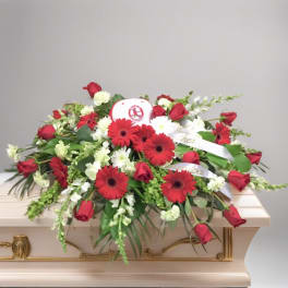 Cardinals Fan Casket Spray