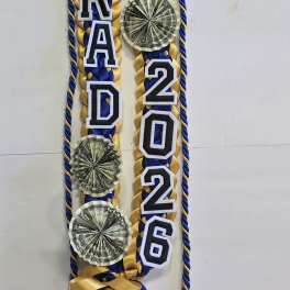 Real money lei # 37 Blu & Yellow Grad 2026