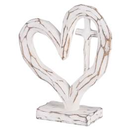 Tabletop Cross + Heart