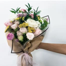 Hand wrapped seasonal bouquet
