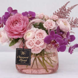 Pink Garden Crystal Basket NF-Y43