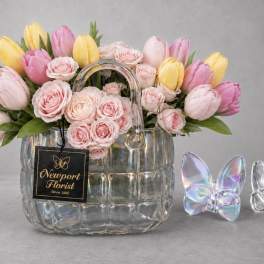 Pastel Tulip Garden in Cyrstal handbag NF-Y42