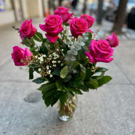 One Dozen Pink Floyd Roses