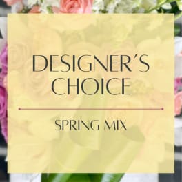 Designer’s choice spring mix floral arrangement