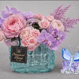 Turquoise Crystal Basket NF-Y41