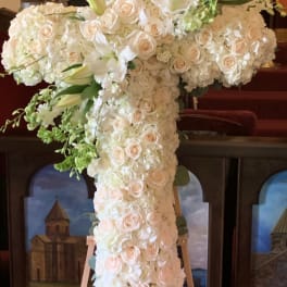 White large mixed cross