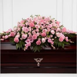 The Sweetly Rest Casket Spray