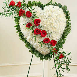 Always in My Heart Floral Heart - Red