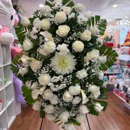 Spray White Funeral