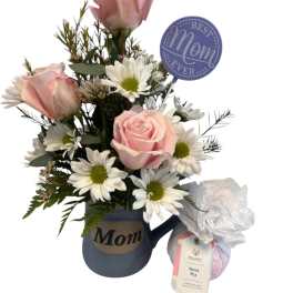 Mom's mug of blooms (includes bath balm)