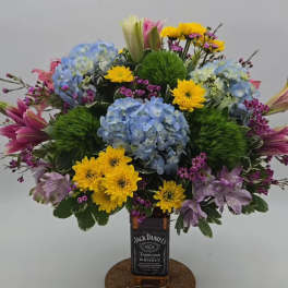 All for One (Wine / Jack or anything of your choice +Flowers + Chocolates)