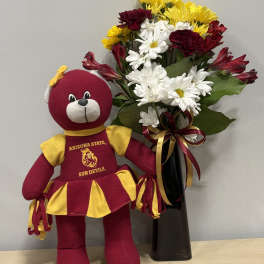 ASU Cheer Bear & Flowers