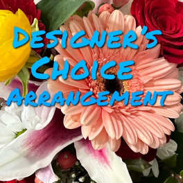 Mixed bouquet with pink lilies, gerbera daisies, and red roses