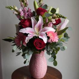 Roots of Mexico Pink Vase - Designers Choice