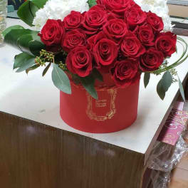 Red and White Basket #5
