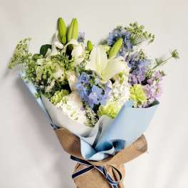 Blue Hand Tied Bouquet