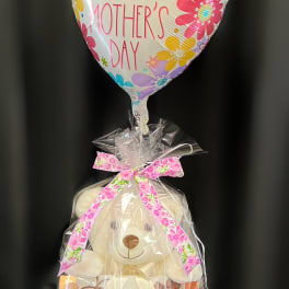 Mother's Day balloon and teddy bear gift bundle with chocolates