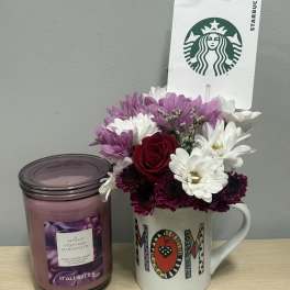 Moms Day Mug, Starbucks & Candle