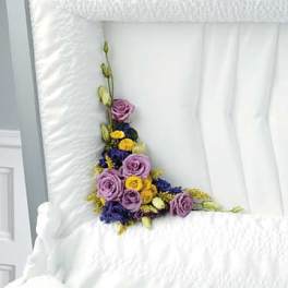 Purple and Yellow Lid Arrangement